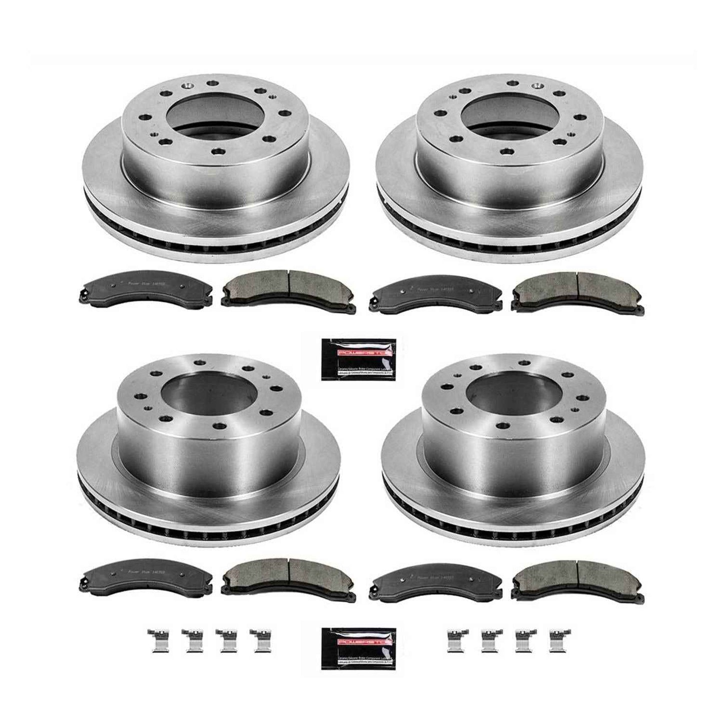 PowerStop Z17 Evolution Plus Stock Replacement Brake Kits for 2015-2019 SIERRA 2500 HD, SILVERADO 2500 HD, 2016-2019 SUBURBAN 3500 HD - KOE6992
