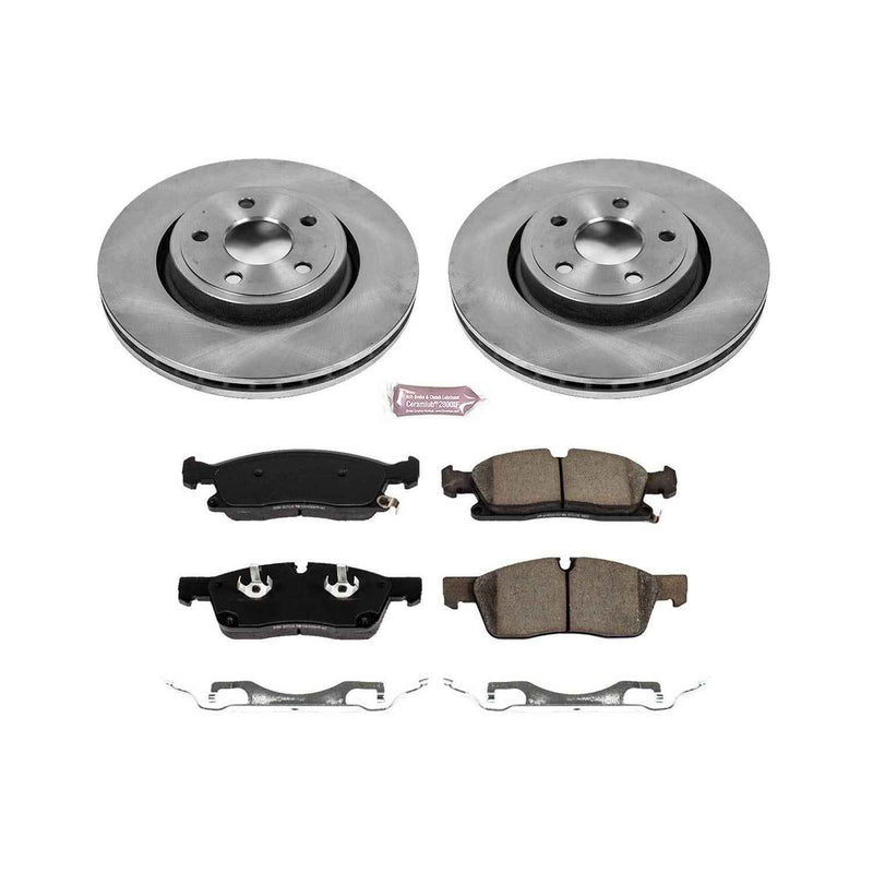 PowerStop Z17 Evolution Plus Stock Replacement Brake Kits for 2021-2024 DURANGO, 2016-2021 GRAND CHEROKEE, 2022 GRAND CHEROKEE WK - KOE7133 PowerStop Autoparts