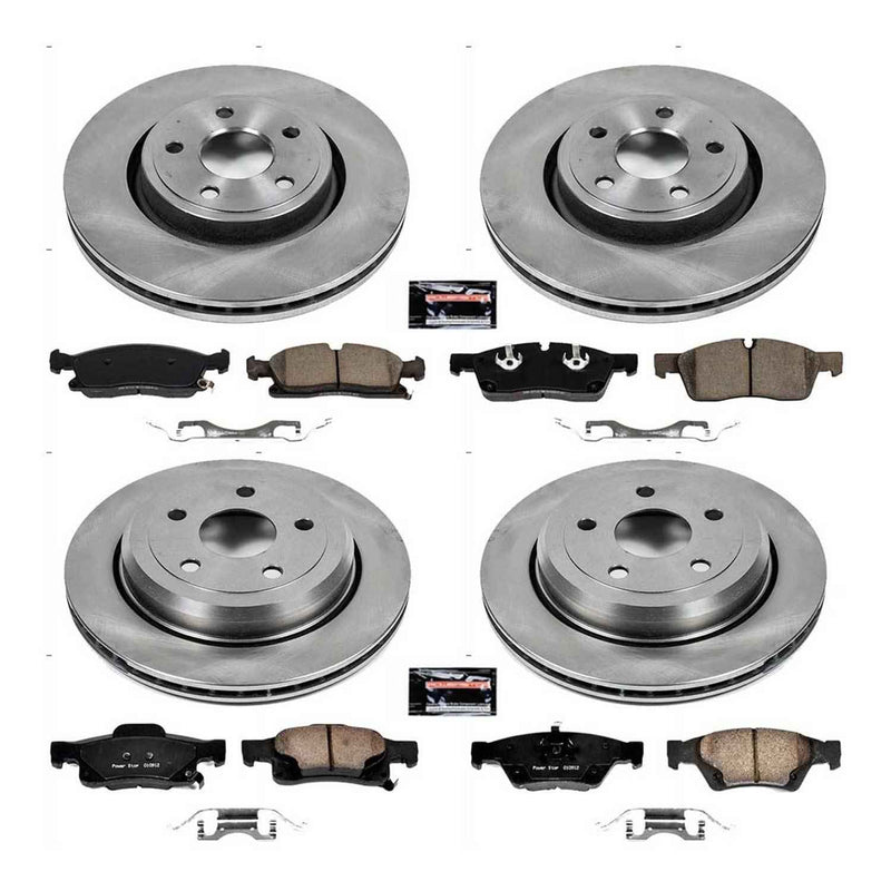 PowerStop Z17 Evolution Plus Stock Replacement Brake Kits for 2021-2024 DURANGO, 2016-2021 GRAND CHEROKEE, 2022 GRAND CHEROKEE WK - KOE7136 PowerStop Autoparts
