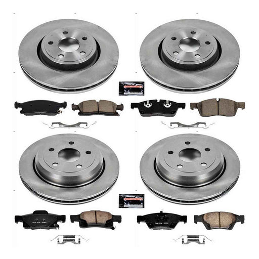 PowerStop Z17 Evolution Plus Stock Replacement Brake Kits for 2021-2024 DURANGO, 2016-2021 GRAND CHEROKEE, 2022 GRAND CHEROKEE WK - KOE7136 PowerStop Autoparts