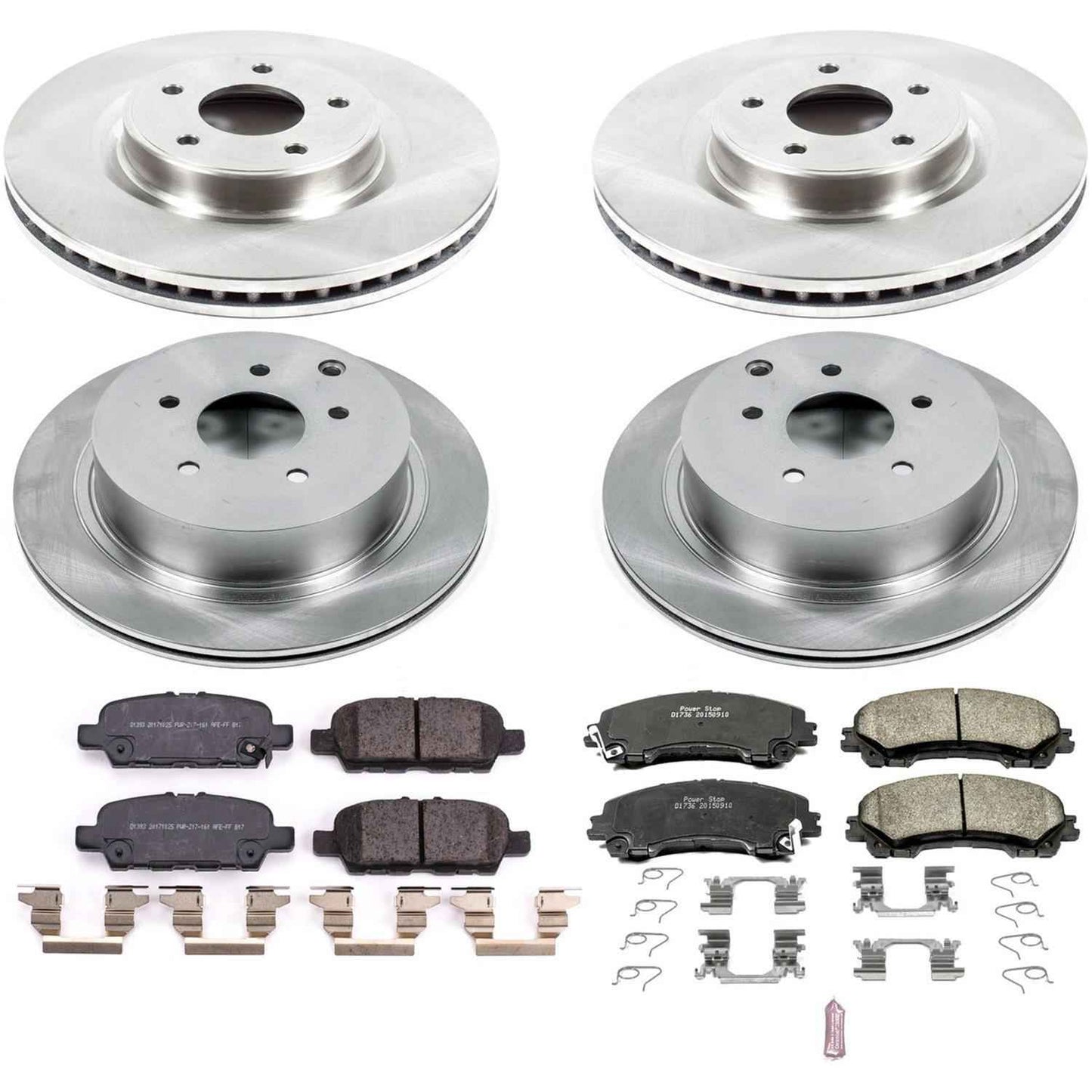 PowerStop Z17 Evolution Plus Stock Replacement Brake Kits for 2014-2024 Q50, 2017-2022 Q60 - KOE8006