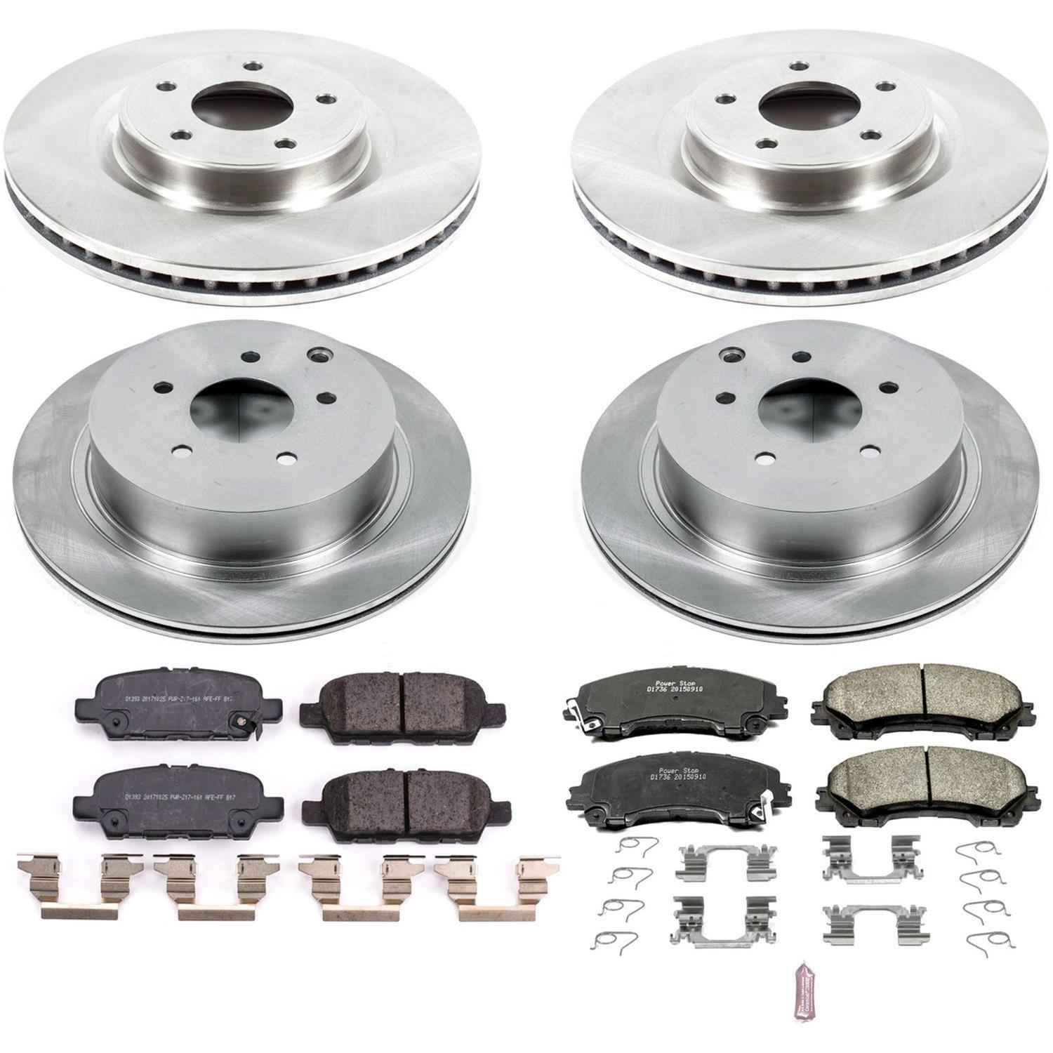 PowerStop Z17 Evolution Plus Stock Replacement Brake Kits for 2014-2024 Q50, 2017-2022 Q60 - KOE8006