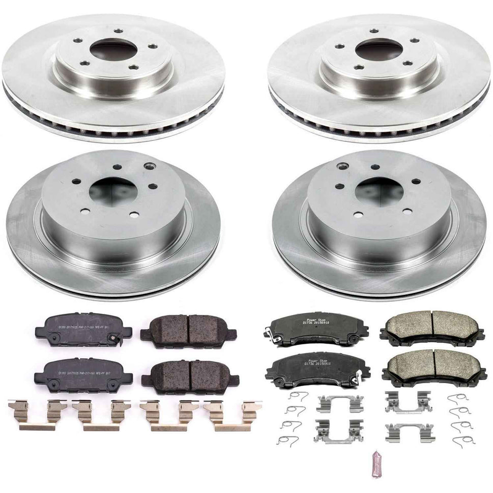PowerStop Z17 Evolution Plus Stock Replacement Brake Kits for 2014-2024 Q50, 2017-2022 Q60 - KOE8006