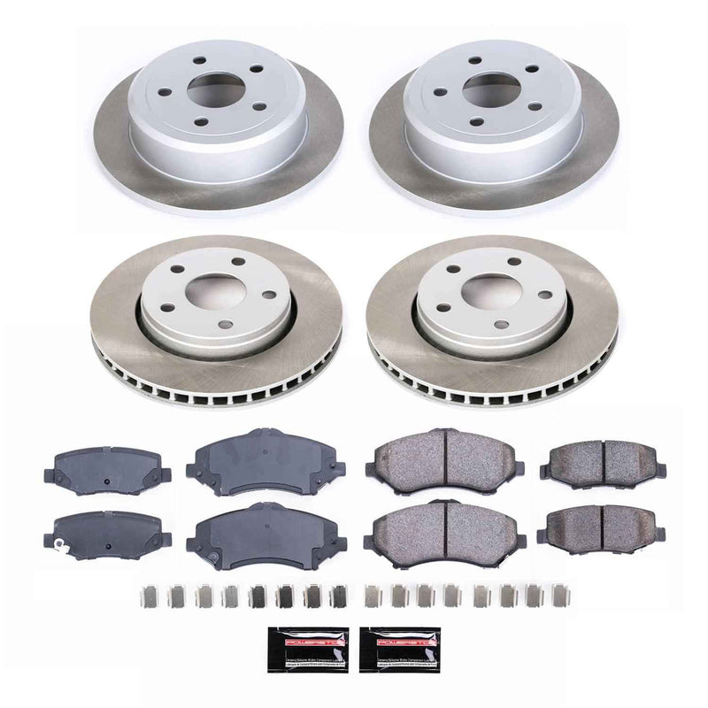 PowerStop Z17 Evolution Plus Semi-Coated Rotor Brake Kits for 2007-2017 WRANGLER, 2018 WRANGLER JK - SC2798 PowerStop Autoparts