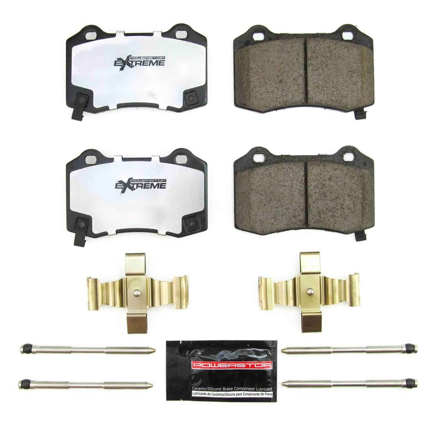 PowerStop Z26 Street Warrior Brake Pads and Hardware Kits for 2018-2024 DURANGO, 2018-2021 GRAND CHEROKEE - Z26-1053B