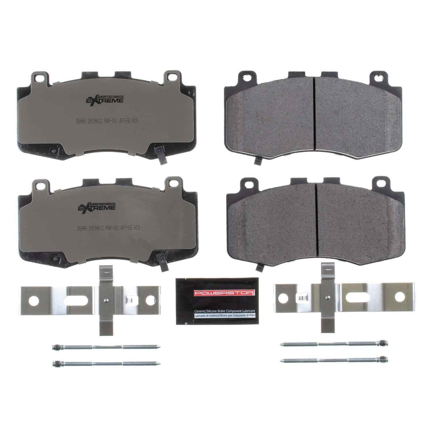 PowerStop Z26 Street Warrior Brake Pads and Hardware Kits for 2021-2024 DURANGO, 2018-2021 GRAND CHEROKEE - Z26-6006