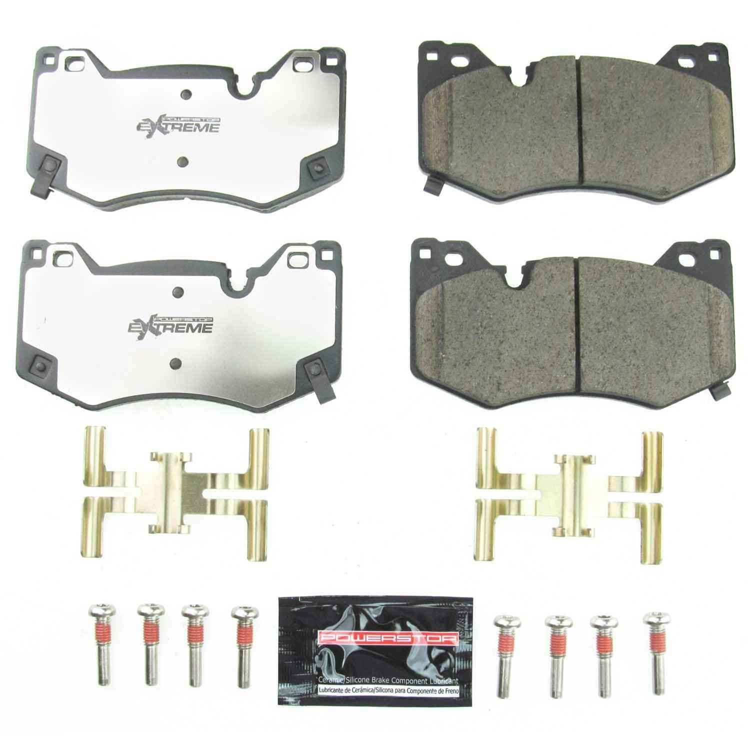 PowerStop Z26 Street Warrior Brake Pads and Hardware Kits for 2020-2024 CORVETTE, 2020-2022 CT4, 2020-2021 CT5 - Z26-8009