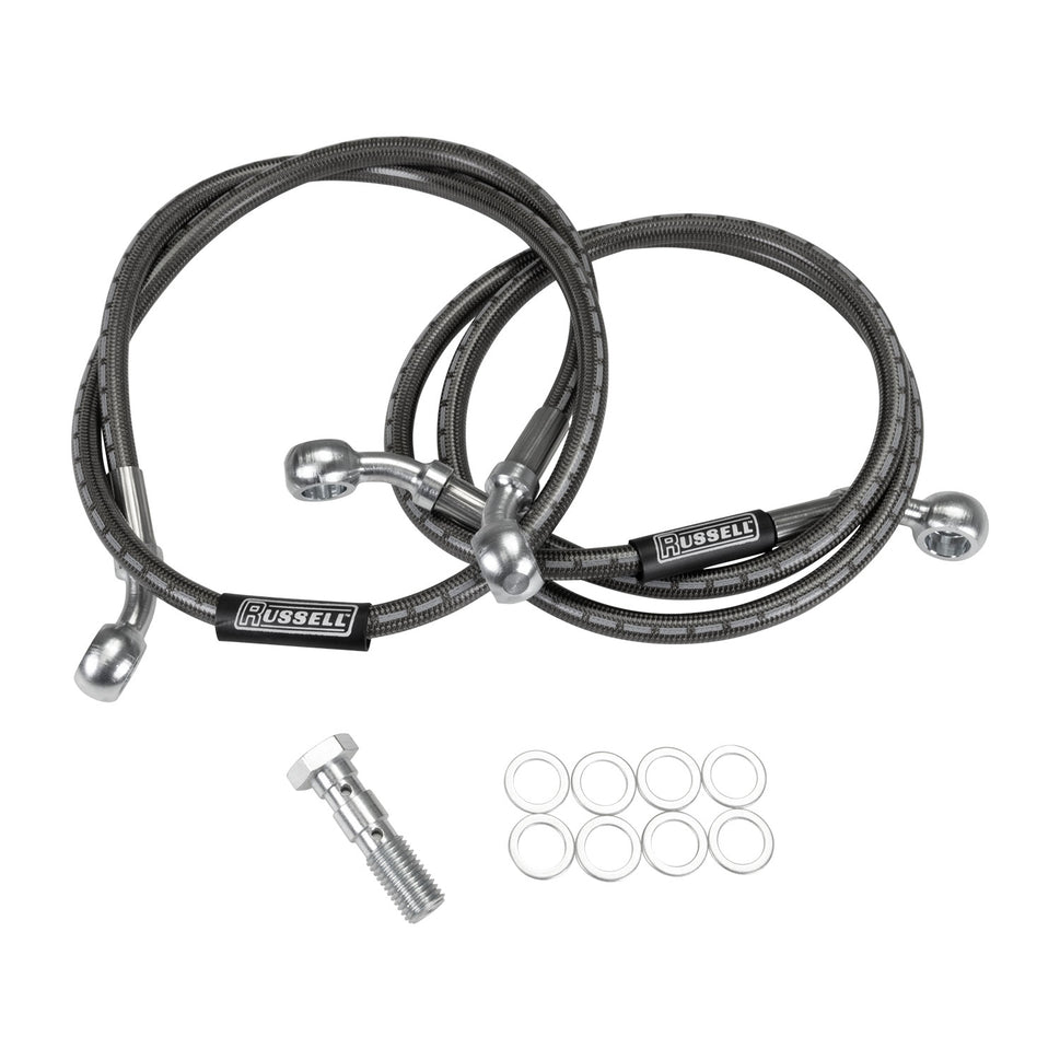 Russell Cycleflex Two-Line Racer Brake Hose Kit For 1994-96 Kawasaki ZX900 - Front