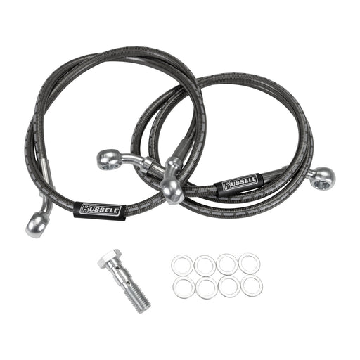 Russell Cycleflex Two-Line Racer Brake Hose Kit For 1994-96 Kawasaki ZX900 - Front EDELBROCK Autoparts
