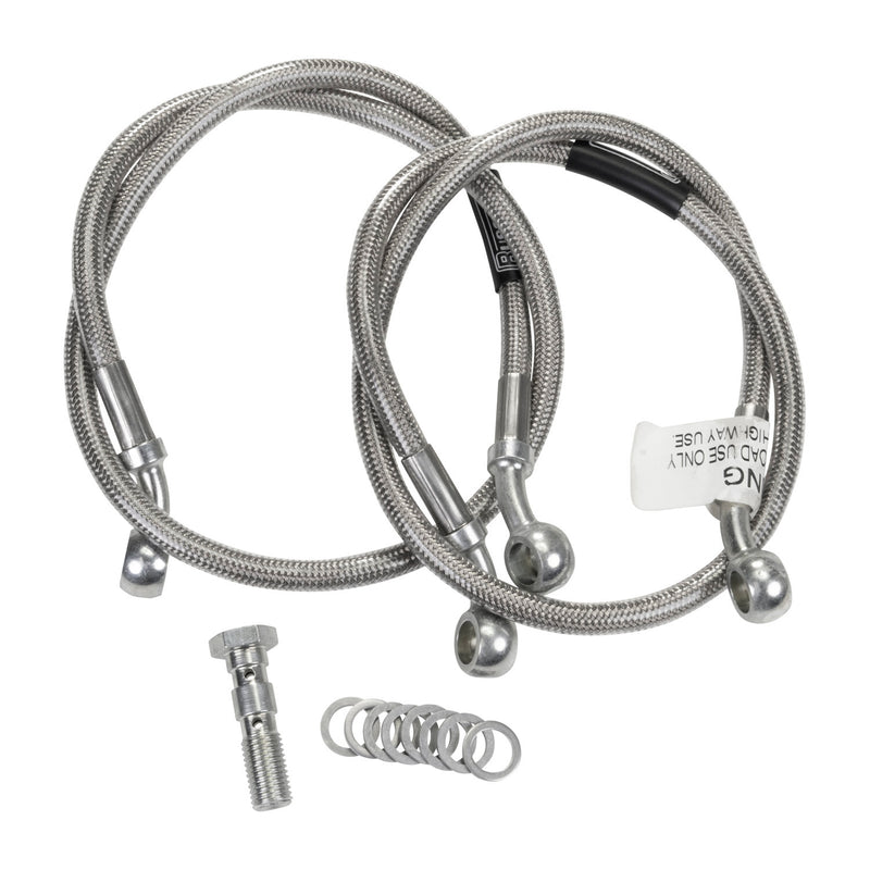 Russell Cycleflex Two-Line Racer Brake Hose Kit For 1995-97 Kawasaki ZX 600R - Front EDELBROCK Autoparts