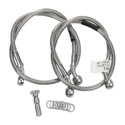 Russell Cycleflex Two-Line Racer Brake Hose Kit For 1995-97 Kawasaki ZX 600R - Front EDELBROCK Autoparts