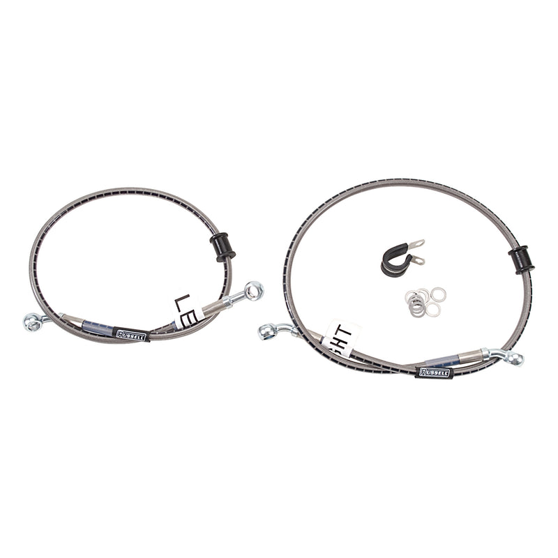 Russell Cycleflex Two-Line Racer Brake Hose Kit For 2007-10 Kawasaki ZX-14 Ninja, 1400cc - Front EDELBROCK Autoparts