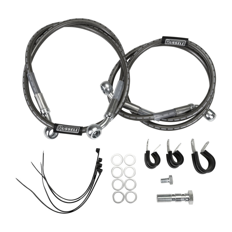 Russell Cycleflex Two-Line Racer Brake Hose Kit For 2003-06 Suzuki SV650 EDELBROCK Autoparts