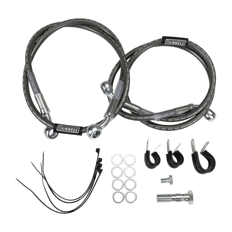 Russell Cycleflex Two-Line Racer Brake Hose Kit For 2003-06 Suzuki SV650