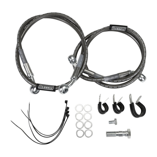 Russell Cycleflex Two-Line Racer Brake Hose Kit For 2003-06 Suzuki SV650 EDELBROCK Autoparts
