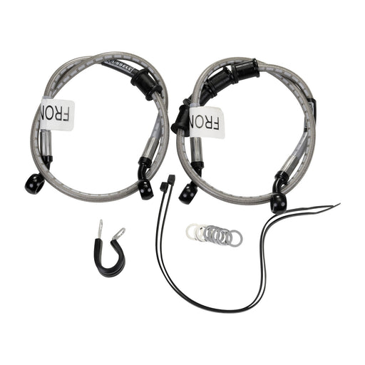 Russell Cycleflex Two-Line Racer Brake Hose Kit For 2013+ Kawasaki ZX6R - Front EDELBROCK Autoparts