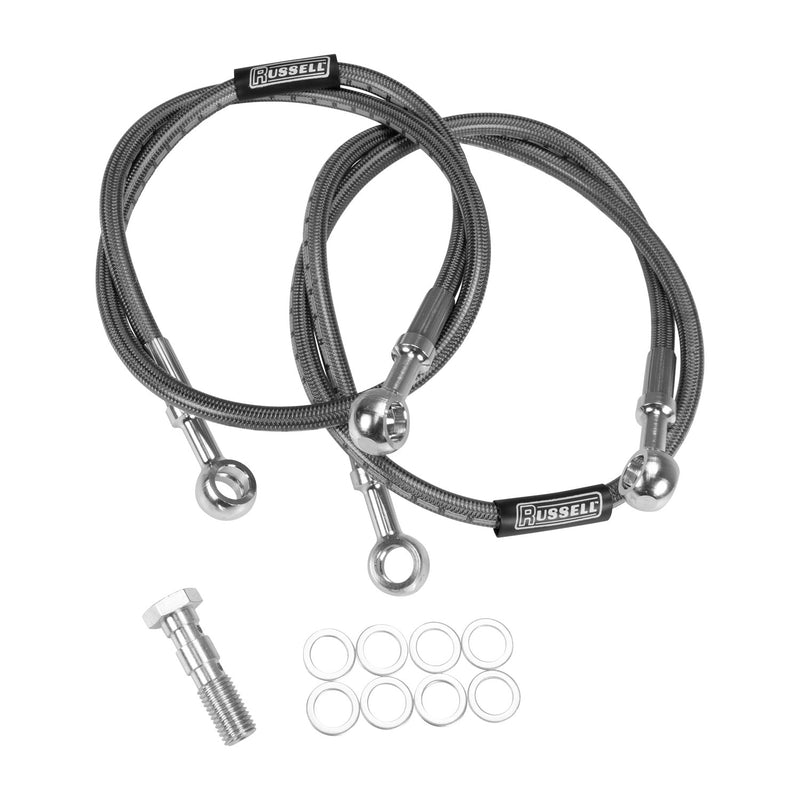 Russell Cycleflex Two-Line Racer Brake Hose Kit For 1995-98 Honda CBRF3 - Front EDELBROCK Autoparts