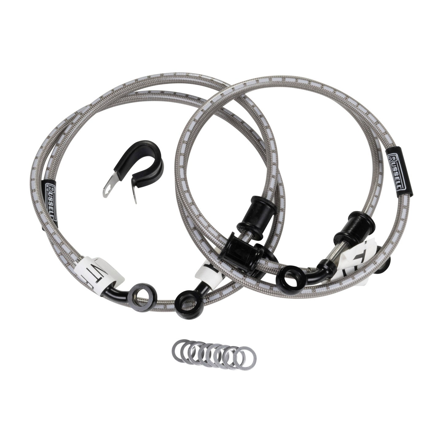 Russell Cycleflex Two-Line Racer Brake Hose Kit For 2014+ Yamaha FZ-09 - Front