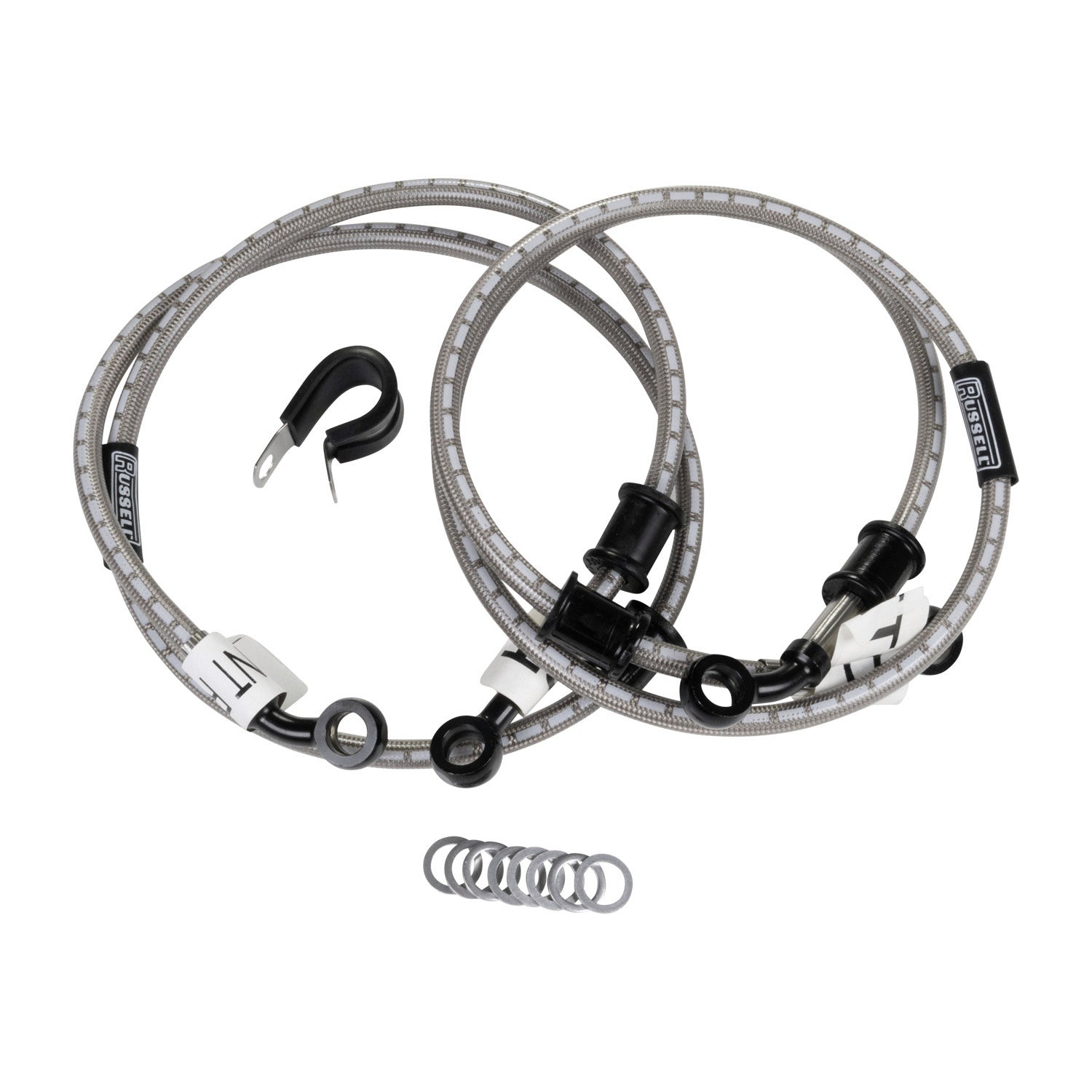 Russell Cycleflex Two-Line Racer Brake Hose Kit For 2014+ Yamaha FZ-09 - Front