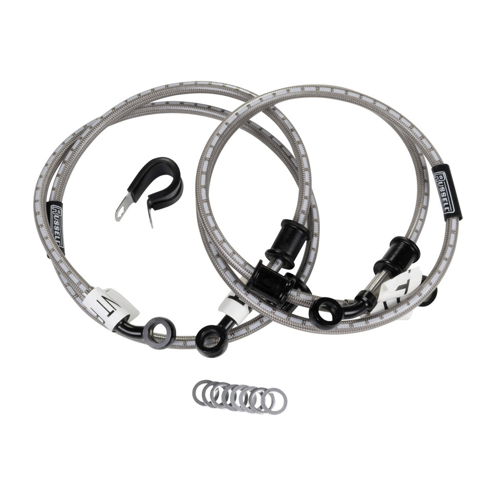 Russell Cycleflex Two-Line Racer Brake Hose Kit For 2014+ Yamaha FZ-09 - Front