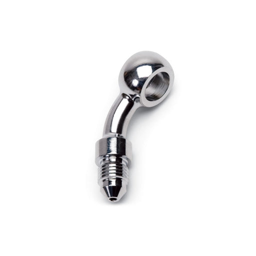 Russell 3AN x 10mm (3/8 Inch) 45 Degree Banjo Straight Adapter Fitting With Chrome Finish EDELBROCK Autoparts