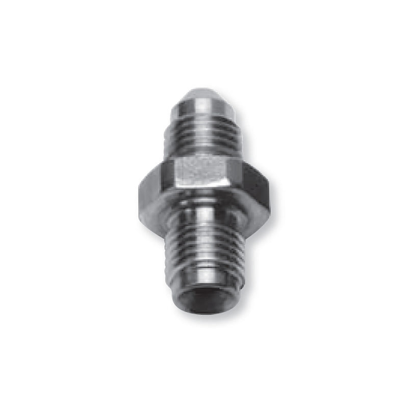 Russell 3AN x 1/8 Inch x -24 Inverted Flare Male Straight Apapter Fitting With Mach 3 Finish EDELBROCK Autoparts