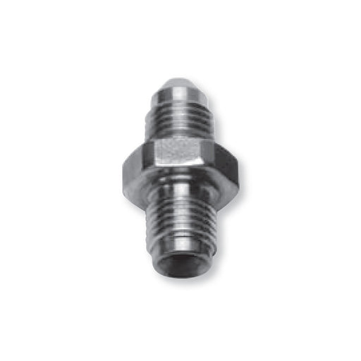Russell 3AN x 1/8 Inch x -24 Inverted Flare Male Straight Apapter Fitting With Mach 3 Finish EDELBROCK Autoparts