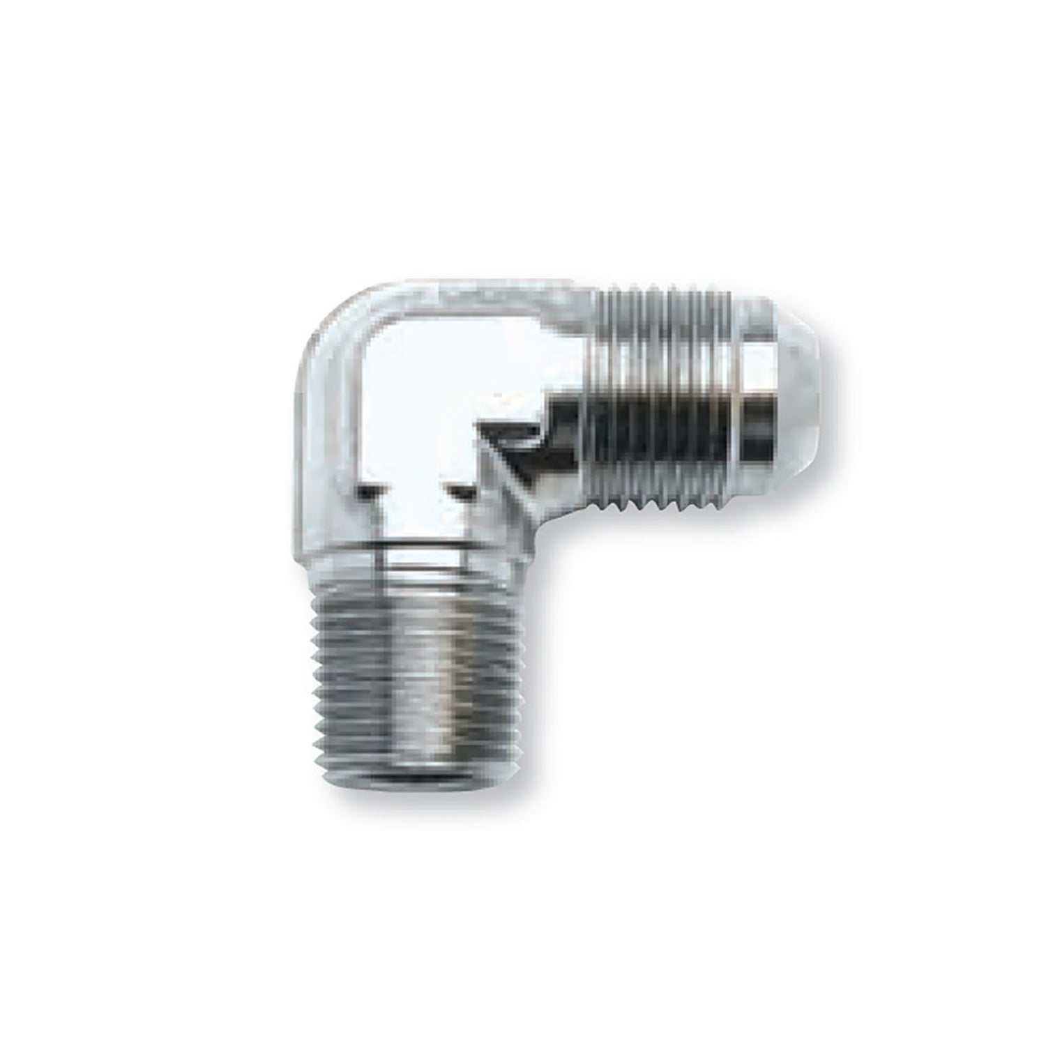 Russell 3AN x 1/8 Inch NPT Male 90 Degree Apapter Fitting With Chrome Finish