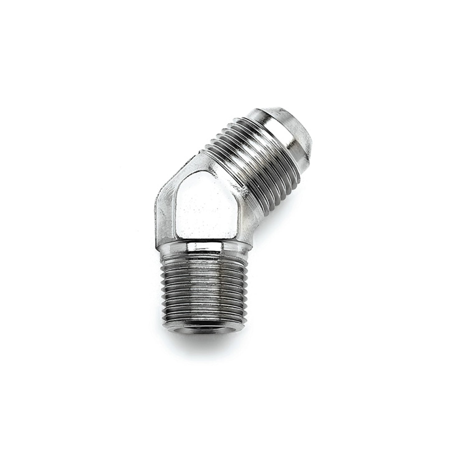 Russell 3AN x 1/8 Inch NPT Male 45 Degree Apapter Fitting With Chrome Finish