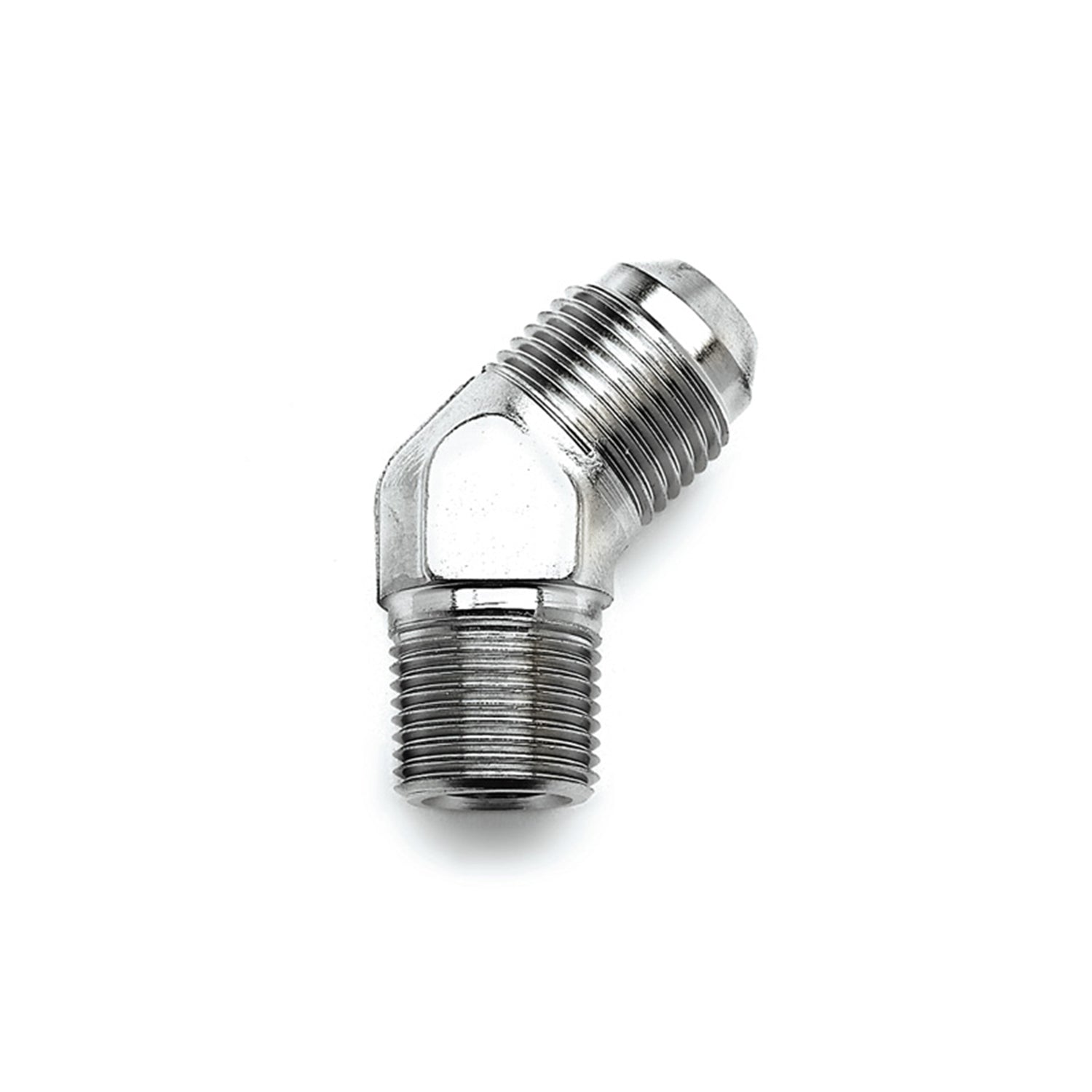 Russell 3AN x 1/8 Inch NPT Male 45 Degree Apapter Fitting With Chrome Finish