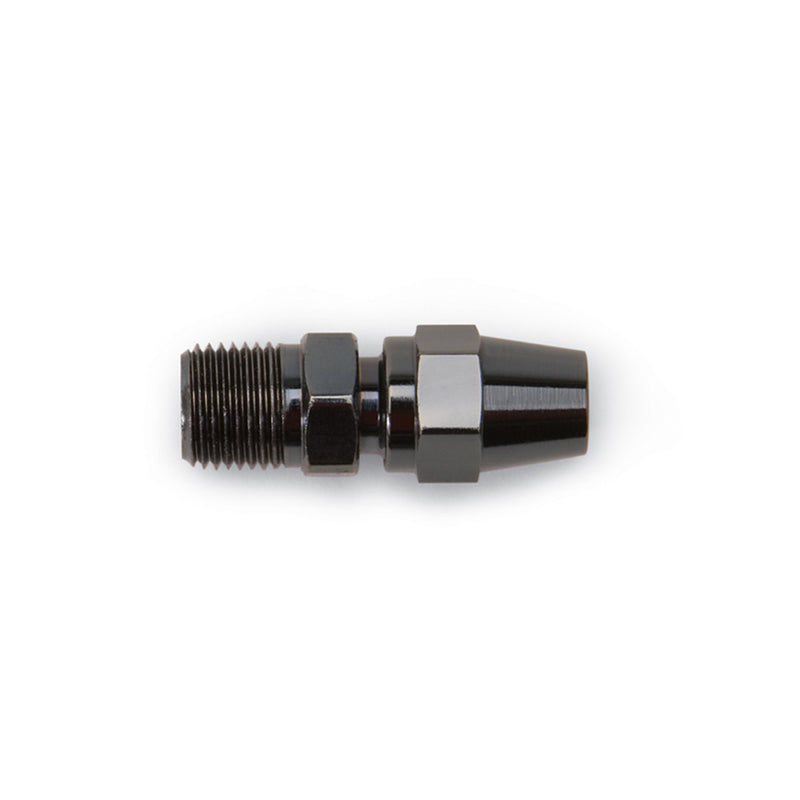 Russell Pro System 2, 1/8 Inch Pipe Male NPT Compression Hose End Fitting With Black Finish - Single EDELBROCK Autoparts