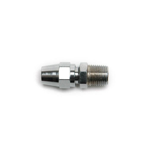Russell Pro System 2, 1/8 Inch Pipe Male NPT Compression Hose End Fitting With Chrome Finish - Single EDELBROCK Autoparts