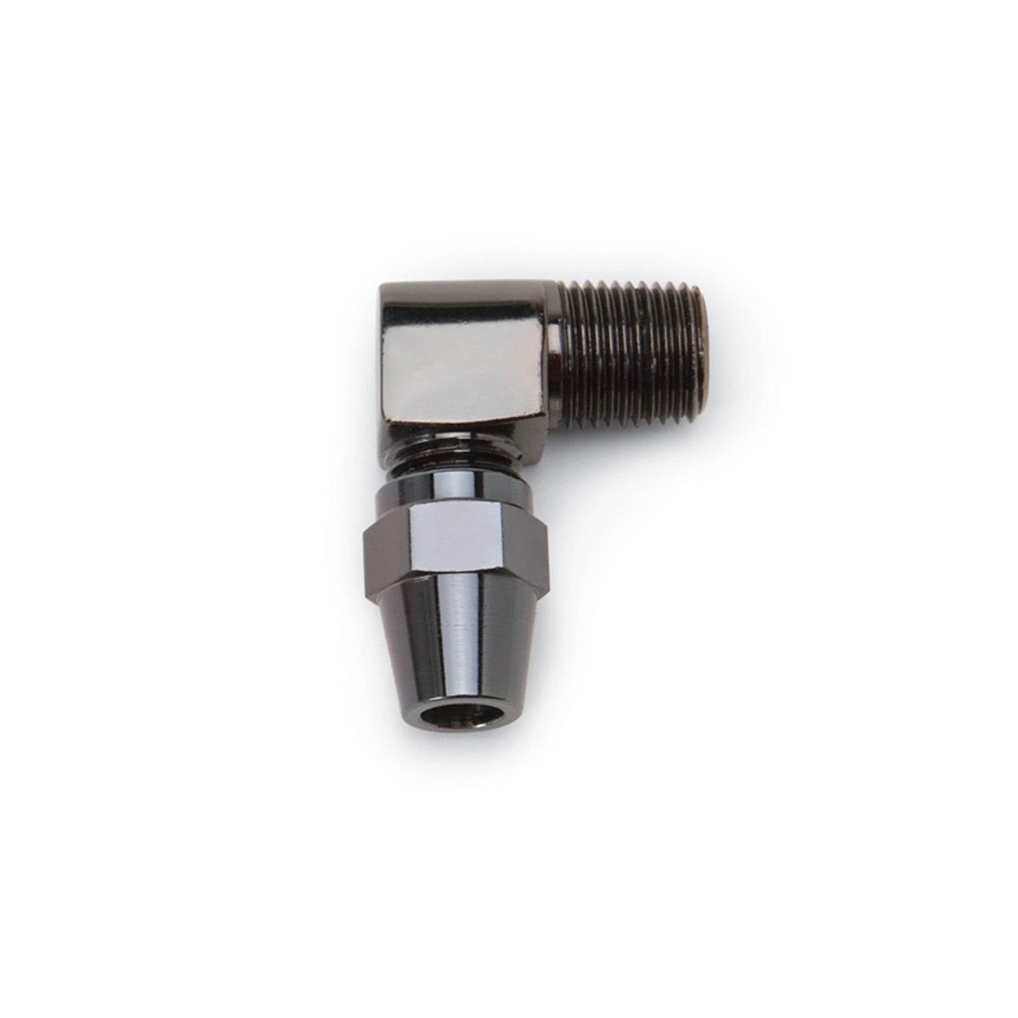 Russell Pro System 2, 90 Degree 1/8 Inch Male NPT Compression Hose End Fitting With Black Finish - Single