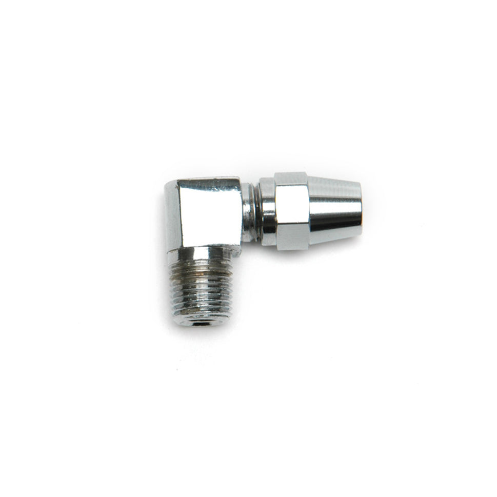 Russell Pro System 2, 90 Degree 1/8 Inch Male NPT Compression Hose End Fitting With Chrome Finish - Single