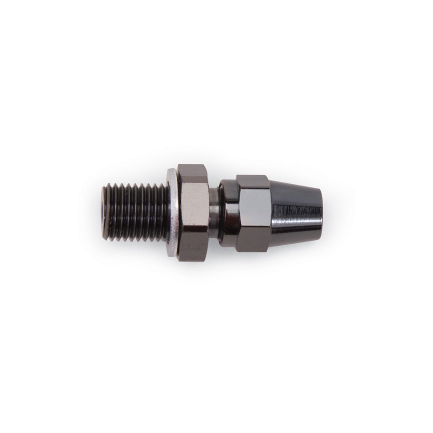 Russell Pro System 2, 3/8 Inch x - 24 Male Compression Hose End Fitting With Black Finish - Single