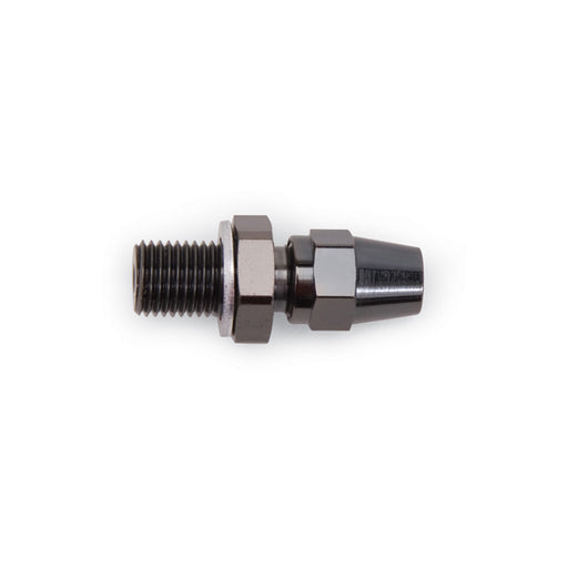 Russell Pro System 2, 3/8 Inch x - 24 Male Compression Hose End Fitting With Black Finish - Single EDELBROCK Autoparts