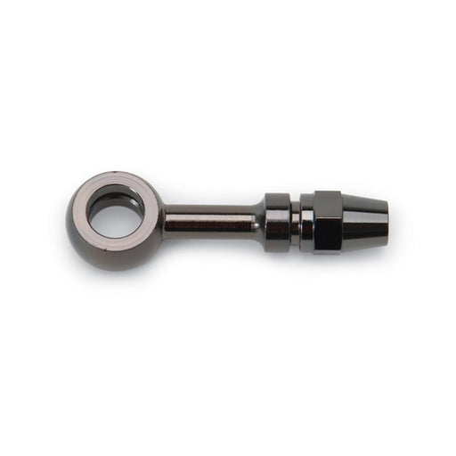 Russell Pro System 2, 10mm (3/8 Inch) Straight Banjo Compression Hose End Fitting With Black Finish - Single EDELBROCK Autoparts