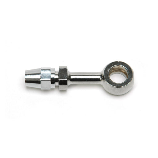 Russell Pro System 2, 10mm (3/8 Inch) Straight Banjo Compression Hose End Fitting With Chrome Finish - Single EDELBROCK Autoparts