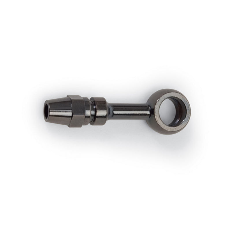 Russell Pro System 2, 7/16 Inch Straight Banjo Compression Hose End Fitting With Black Finish - Single EDELBROCK Autoparts