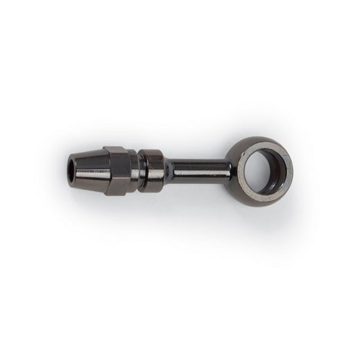 Russell Pro System 2, 7/16 Inch Straight Banjo Compression Hose End Fitting With Black Finish - Single EDELBROCK Autoparts