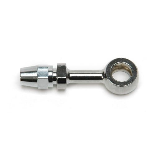 Russell Pro System 2, 7/16 Inch Straight Banjo Compression Hose End Fitting With Chrome Finish - Single EDELBROCK Autoparts
