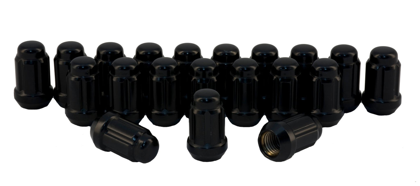 Rocket Racing Wheels C7004B-SET 1/2 Black 6-Spline Drive Lug Nuts, 20PC RK Rocket Racing Wheels Autoparts