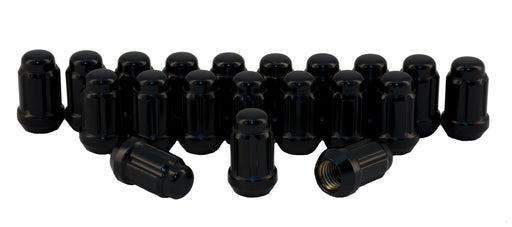 Rocket Racing Wheels C7004B-SET 1/2 Black 6-Spline Drive Lug Nuts, 20PC RK Rocket Racing Wheels Autoparts