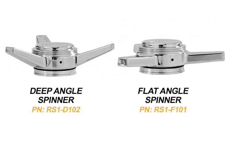 Rocket Racing Wheels RS1-D102 Deep Angle Spinner Polished Pair RK Rocket Racing Wheels Autoparts
