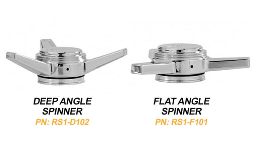 Rocket Racing Wheels RS1-D102 Deep Angle Spinner Polished Pair RK Rocket Racing Wheels Autoparts