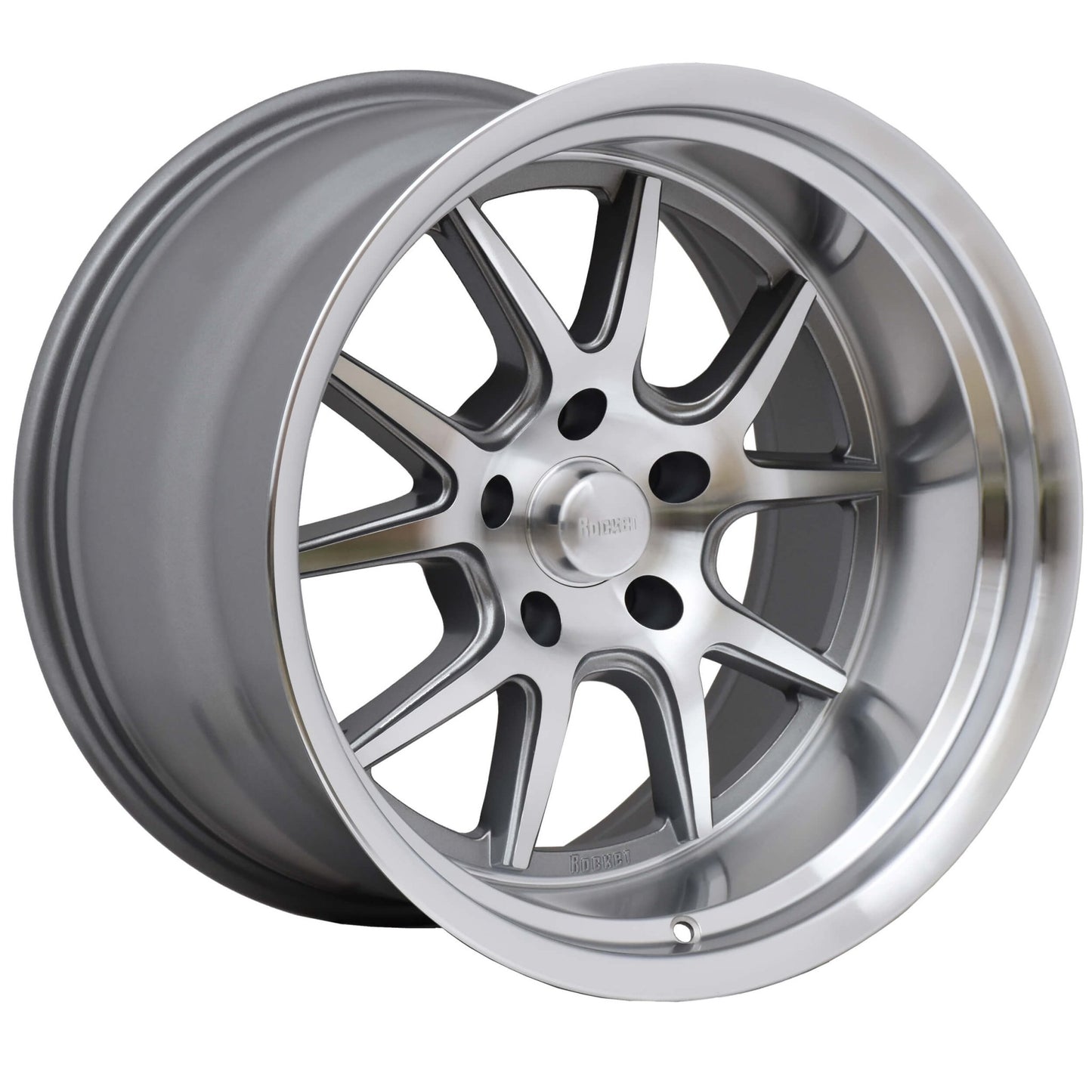 Rocket Racing Wheels TTR19 Attack - Titanium/Machined TTR19-896545 RK Rocket Racing Wheels Autoparts
