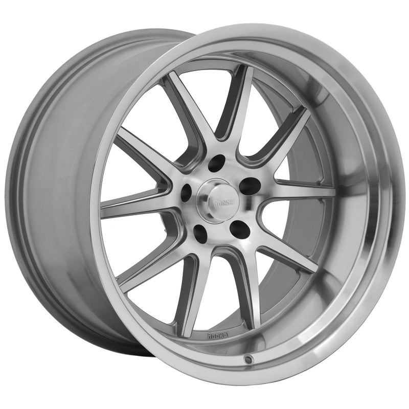 Rocket Racing Wheels TTR19 Attack - Titanium/Machined TTR19-896545 RK Rocket Racing Wheels Autoparts