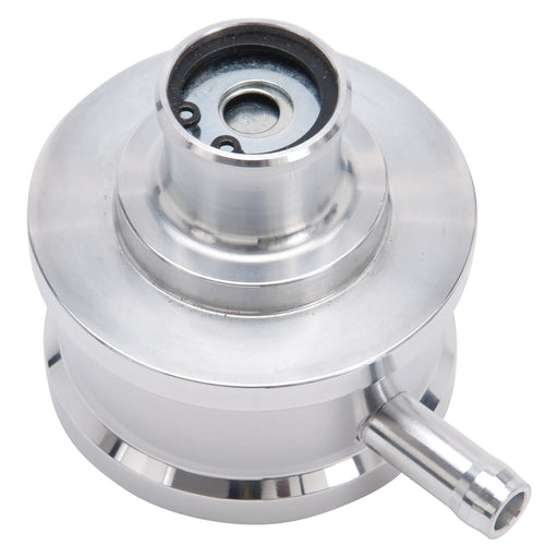Round Push-in Breather Look PCV Billet Aluminum Polished EDELBROCK Autoparts