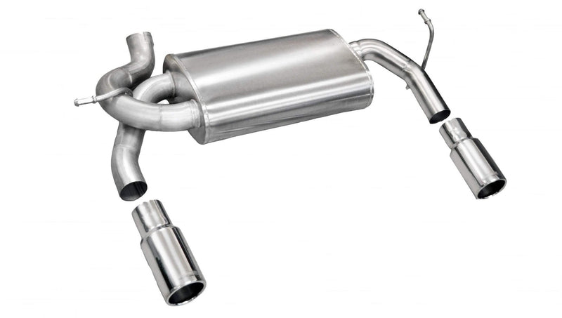 Sport / 2.5 in Axle-Back 3.5 in Single Tips | 2007-2018 Jeep Wrangler JKU/JK (24412) Corsa Autoparts