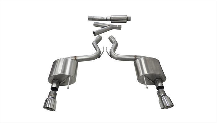 Sport / 2.75 in Cat-Back 4.5 in Single Tips | 2015-2023 Mustang EcoBoost 2.3T (14343) Corsa Autoparts